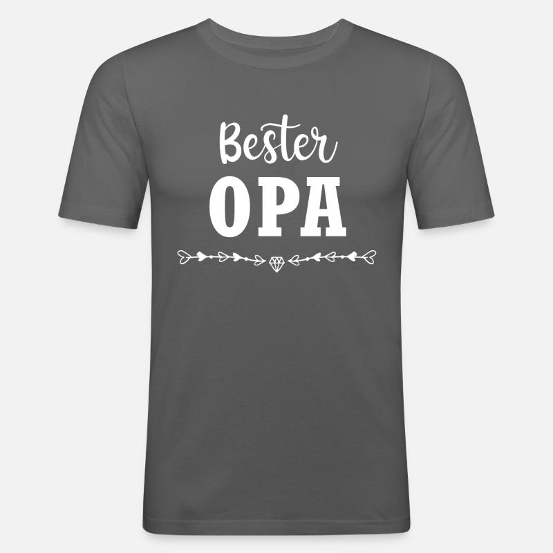 Bester Opa - Männer Slim Fit T-Shirt - Graphite