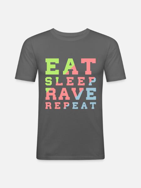EAT SLEEP RAVE REPEAT - Men's Slim Fit T-Shirt - 