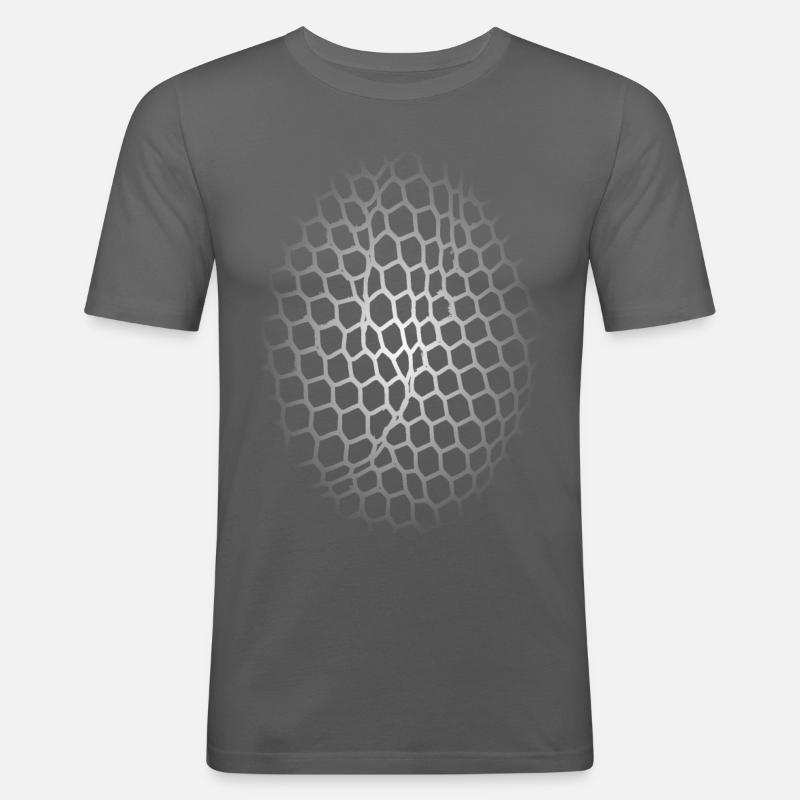 Mesh, abstract pattern - Men's Slim Fit T-Shirt - graphite grey