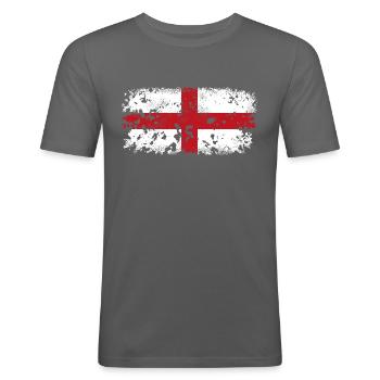 Genoa St. George's Cross - Men's Slim Fit T-Shirt - graphite grey - Front - Nik (191cm)