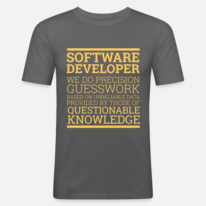 "Software Developer" | Programmer - Men's Slim Fit T-Shirt - graphite grey