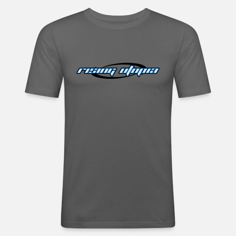 rising Utopia - Männer Slim Fit T-Shirt - Graphite