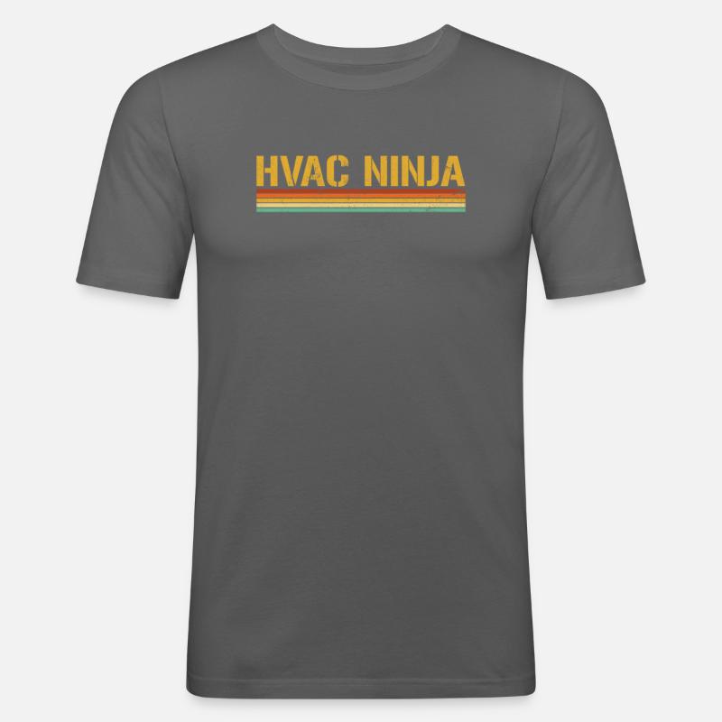 HVAC Ninja, Technician - Männer Slim Fit T-Shirt - Graphite