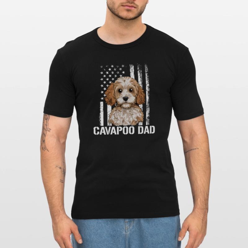 Chien Cavapoo, Cavapoo T-shirt près du corps Homme