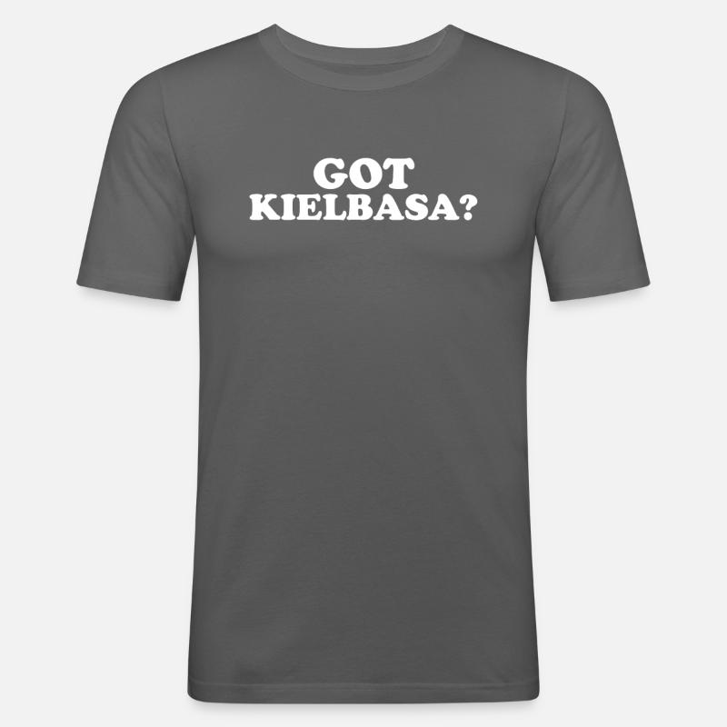 got kielbasa - Männer Slim Fit T-Shirt - Graphite