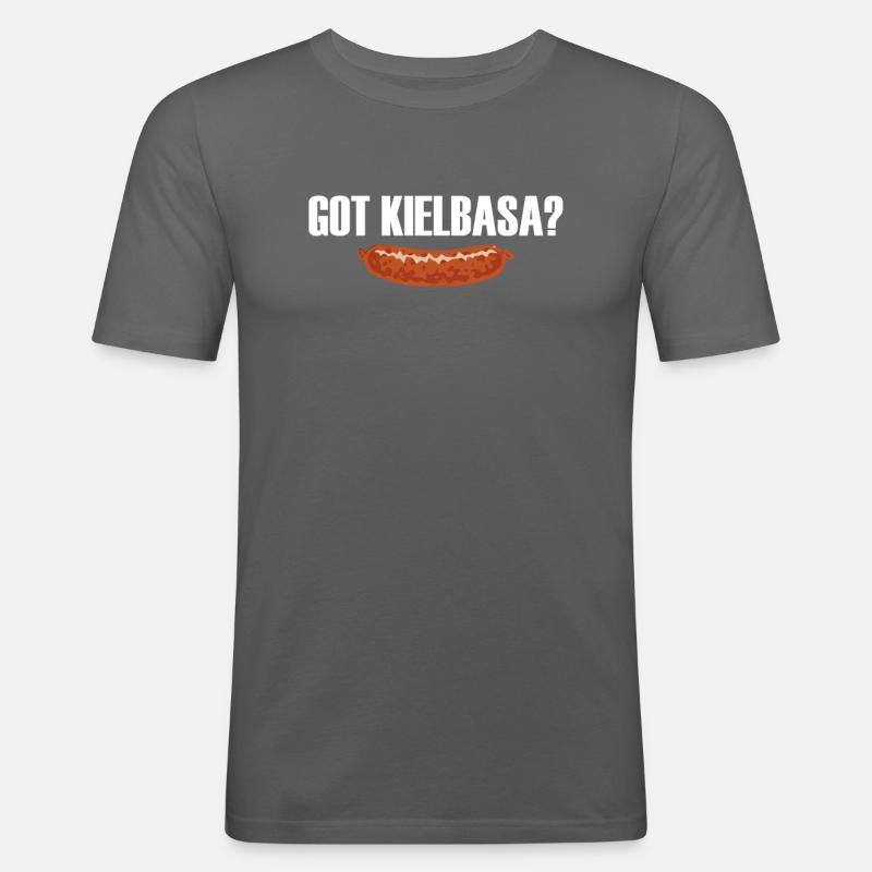 got kielbasa - Männer Slim Fit T-Shirt - Graphite