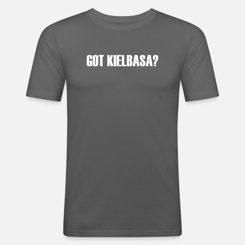got kielbasa - Männer Slim Fit T-Shirt - Graphite