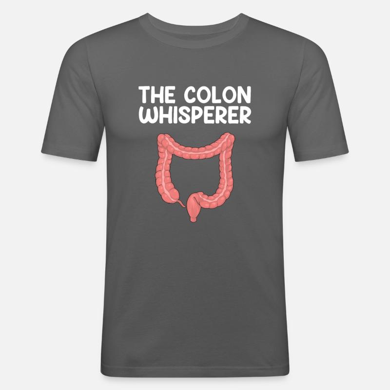 Colon Whisperer, Endoscopy Gastroenterology - Männer Slim Fit T-Shirt - Graphite