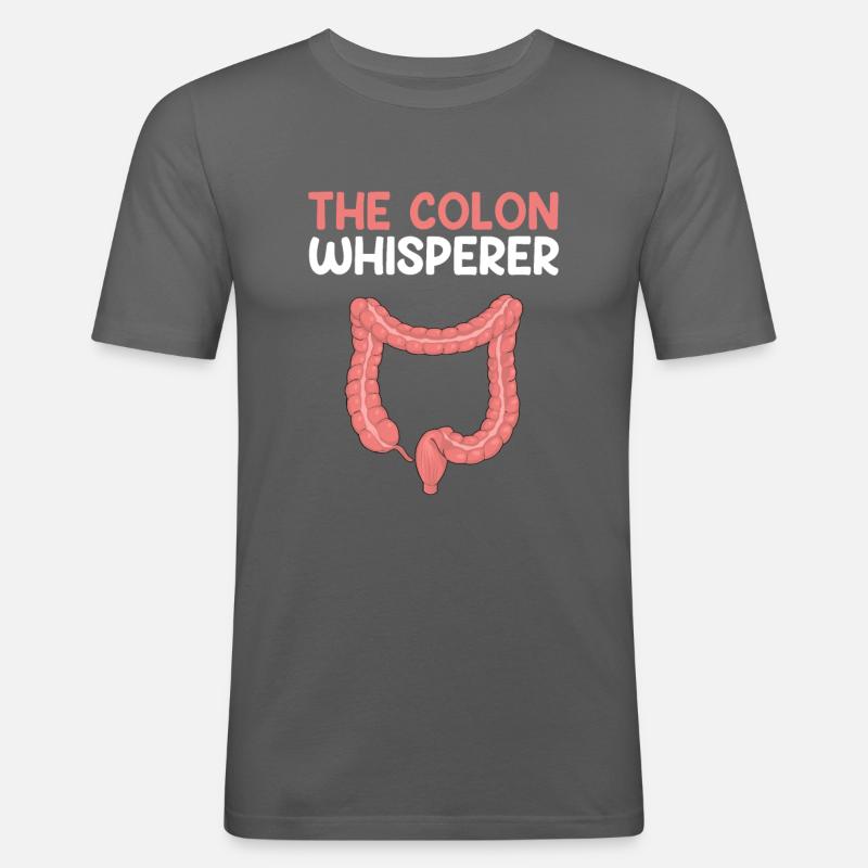 Colon Whisperer, Endoscopy Gastroenterology - Männer Slim Fit T-Shirt - Graphite
