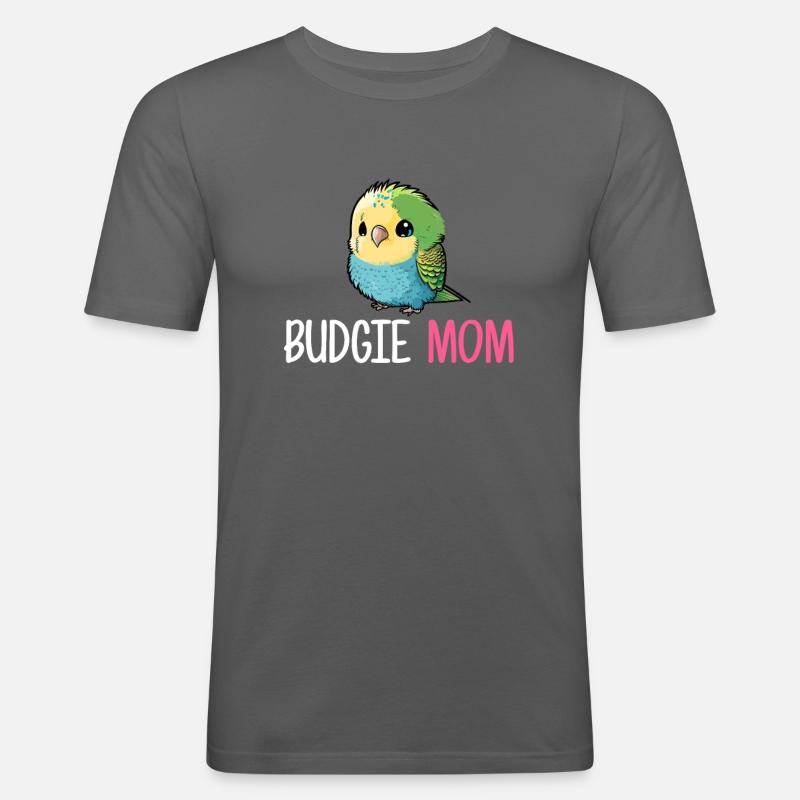 budgerigar parakeet, Budgie - Männer Slim Fit T-Shirt - Graphite