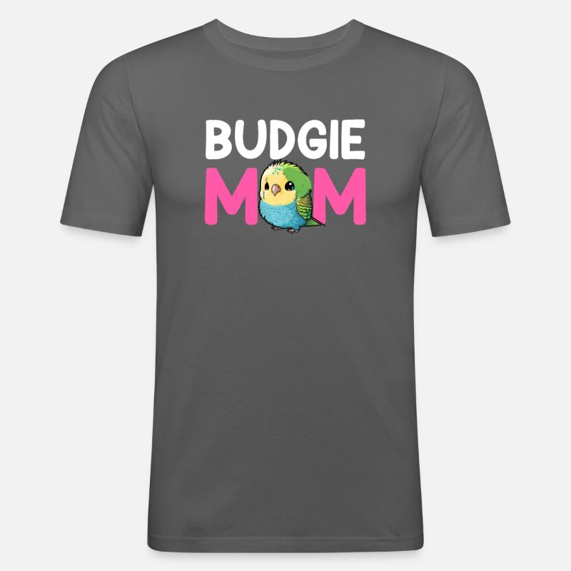 budgerigar parakeet, Budgie - Männer Slim Fit T-Shirt - Graphite