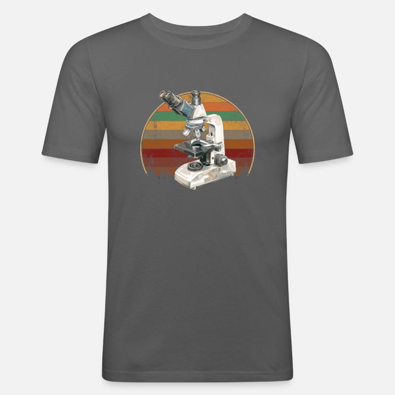 Microscopy Scientist Biologist Microscope - Männer Slim Fit T-Shirt - Graphite