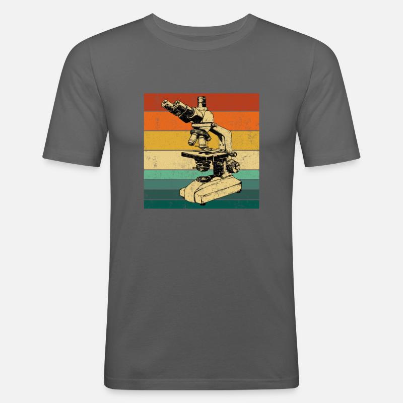Microscopy Scientist Biologist Microscope - Männer Slim Fit T-Shirt - Graphite