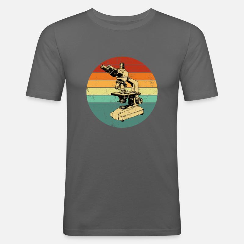 Microscopy Scientist Biologist Microscope - Männer Slim Fit T-Shirt - Graphite