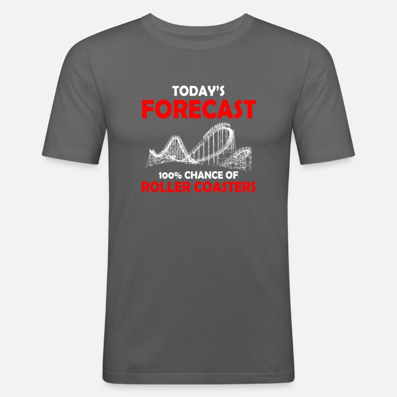 forecast Roller Coaster rollercoaster - Männer Slim Fit T-Shirt - Graphite