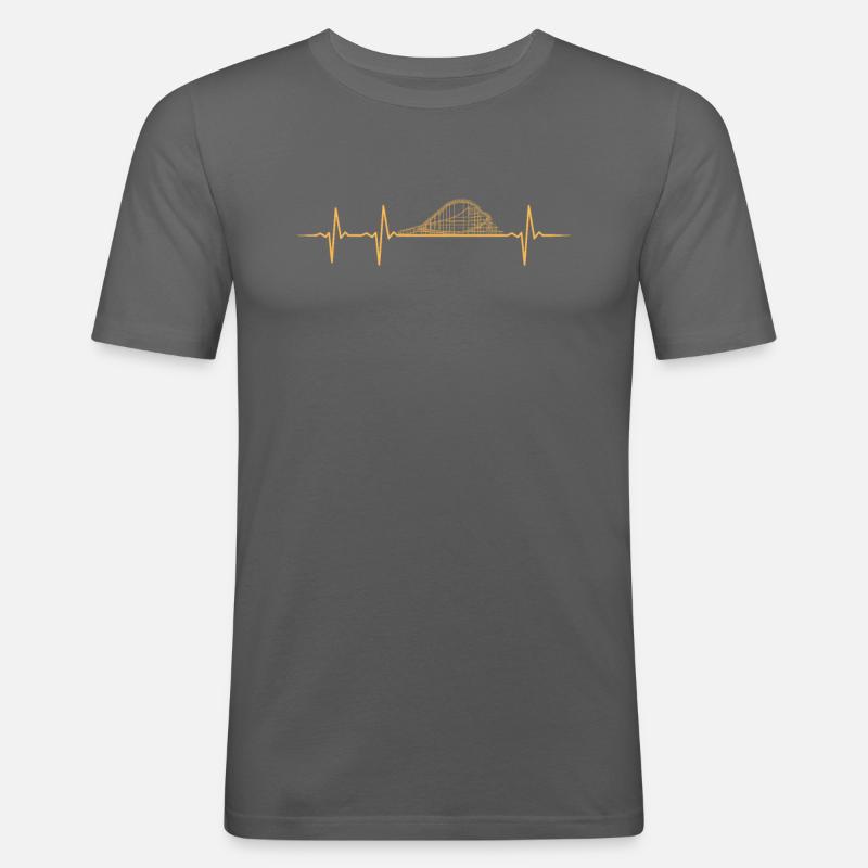 forecast Roller Coaster rollercoaster - Männer Slim Fit T-Shirt - Graphite