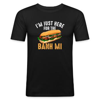 Banh Mi Vietnamese Food - Männer Slim Fit T-Shirt - Schwarz - Vorne - Nik (191cm)