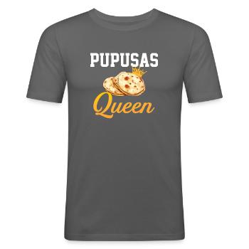 Pupusas queen el salvador salvadorian food pupusas - Männer Slim Fit T-Shirt - Graphite - Vorne - Nik (191cm)