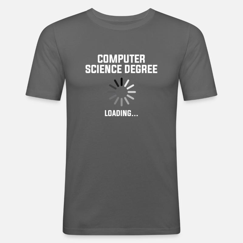 computer science degree - Männer Slim Fit T-Shirt - Graphite