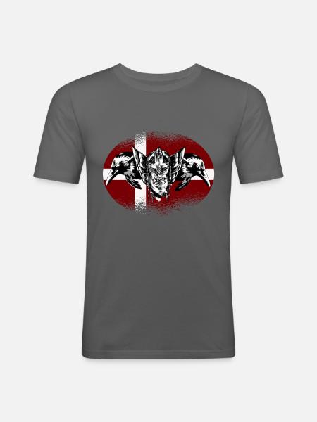 Hugin & Munin Odin Dänemark - Männer Slim Fit T-Shirt - Graphite