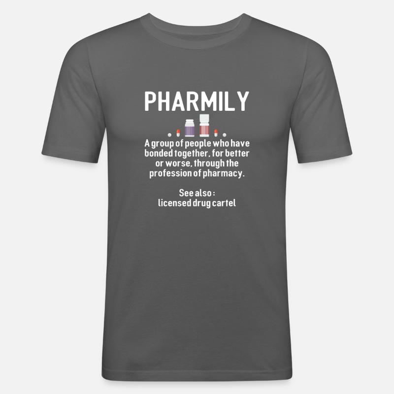 pharmily, Apothekertechniker, pharm tech Geschenke - Männer Slim Fit T-Shirt - Graphite