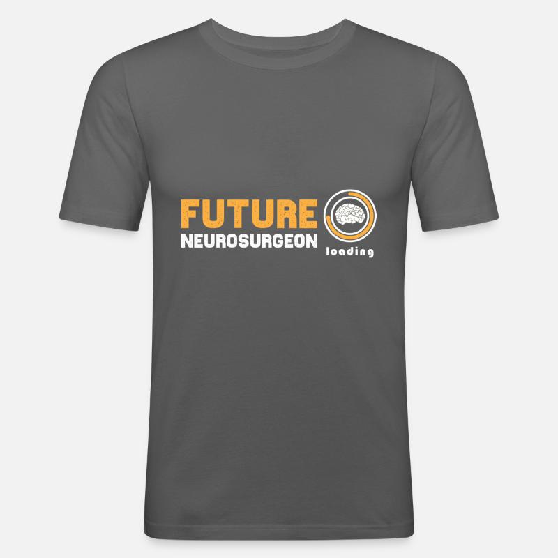 Future Neurosurgeon Loading Brain Neurologist - Männer Slim Fit T-Shirt - Graphite