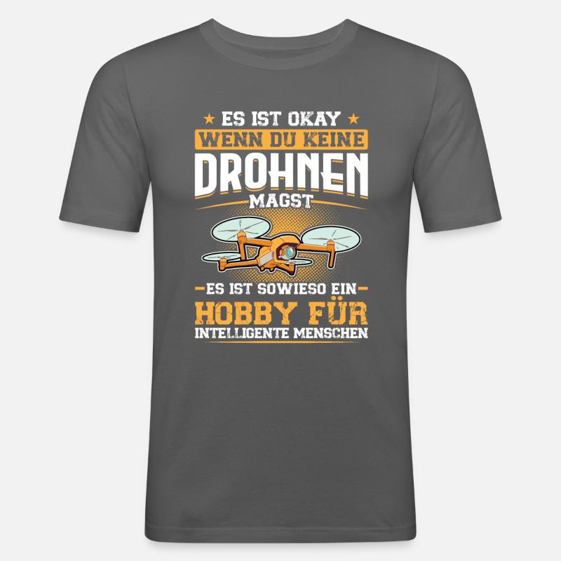 Drones - Drone Pilot - Men's Slim Fit T-Shirt - graphite grey