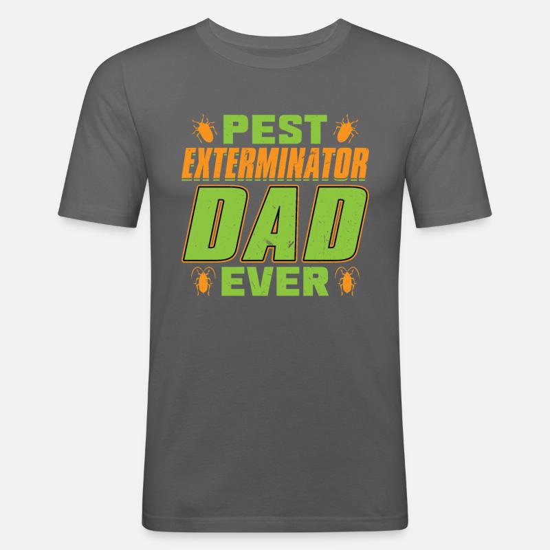 Schädlingsbekämpfer Dad Ever -Schädlingsbekämpfung - Männer Slim Fit T-Shirt - Graphite