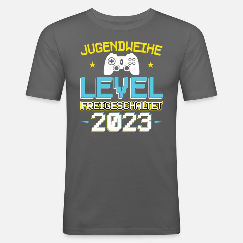 Jugendweihe 2023 Mädchen Junge - Männer Slim Fit T-Shirt - Graphite
