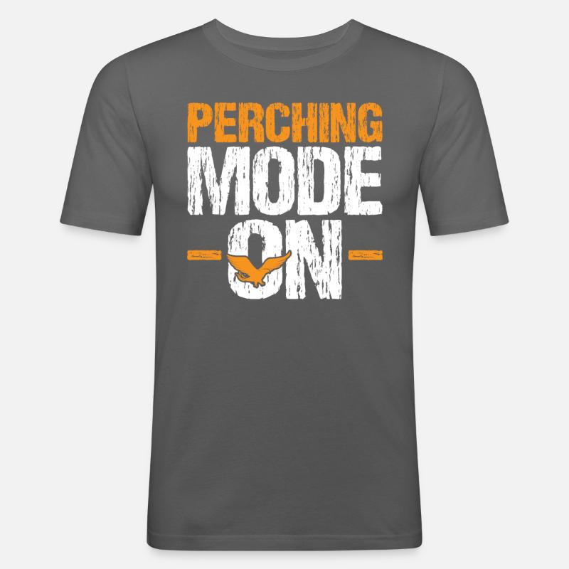 Perching Mode On - Falconry - Männer Slim Fit T-Shirt - Graphite