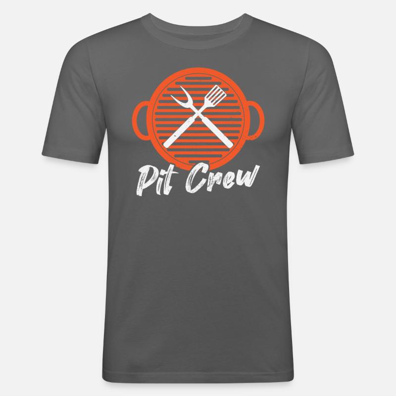 BBQ Pit Crew - Perfektes Grillevent - Männer Slim Fit T-Shirt - Graphite