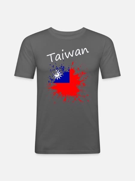 Taiwan - Männer Slim Fit T-Shirt - Graphite
