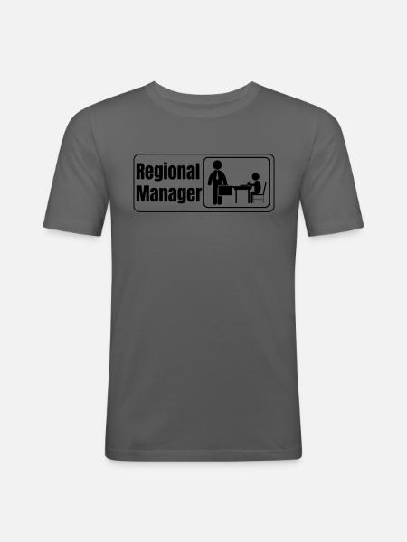 Regional Manager Geschenk lustiger Regionalmanager - Männer Slim Fit T-Shirt - Graphite