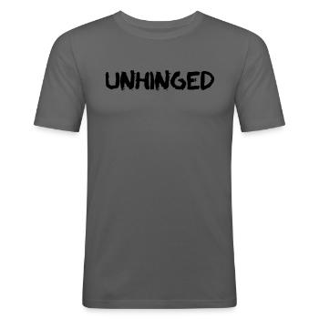 Verwirrt - Männer Slim Fit T-Shirt - Graphite - Vorne - Nik (191cm)
