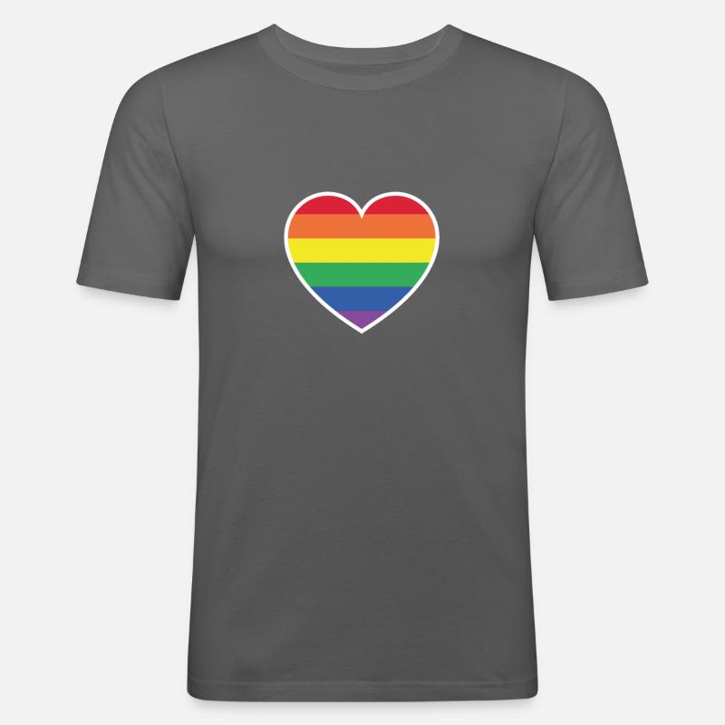 Pride - Männer Slim Fit T-Shirt - Graphite