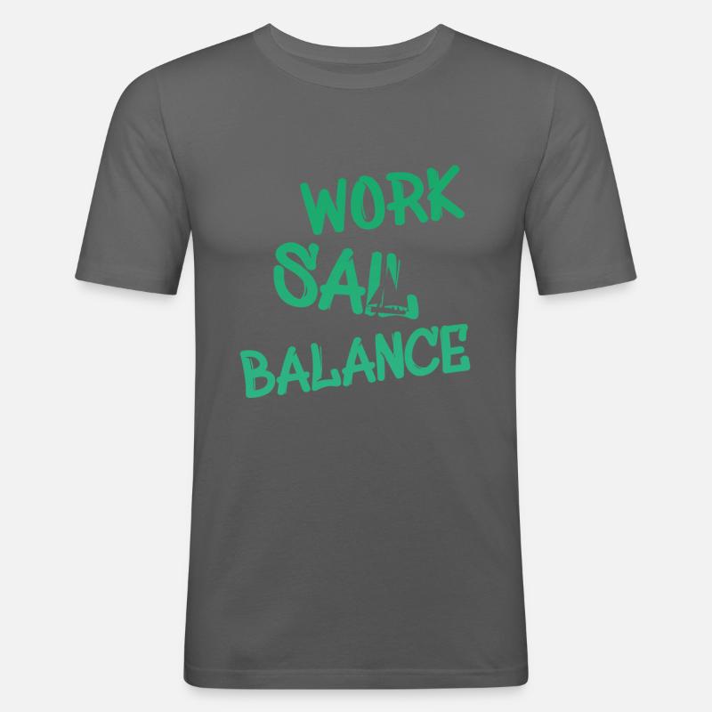 Segeldesign Segelboot Sailing - Männer Slim Fit T-Shirt - Graphite