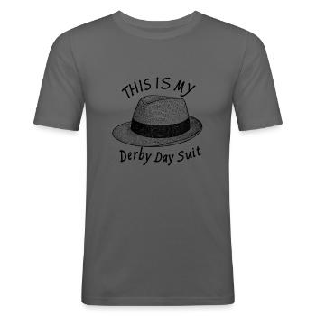 Dies ist mein Derby Day Anzug Pferderennen Derby D - Männer Slim Fit T-Shirt - Graphite - Vorne - Nik (191cm)