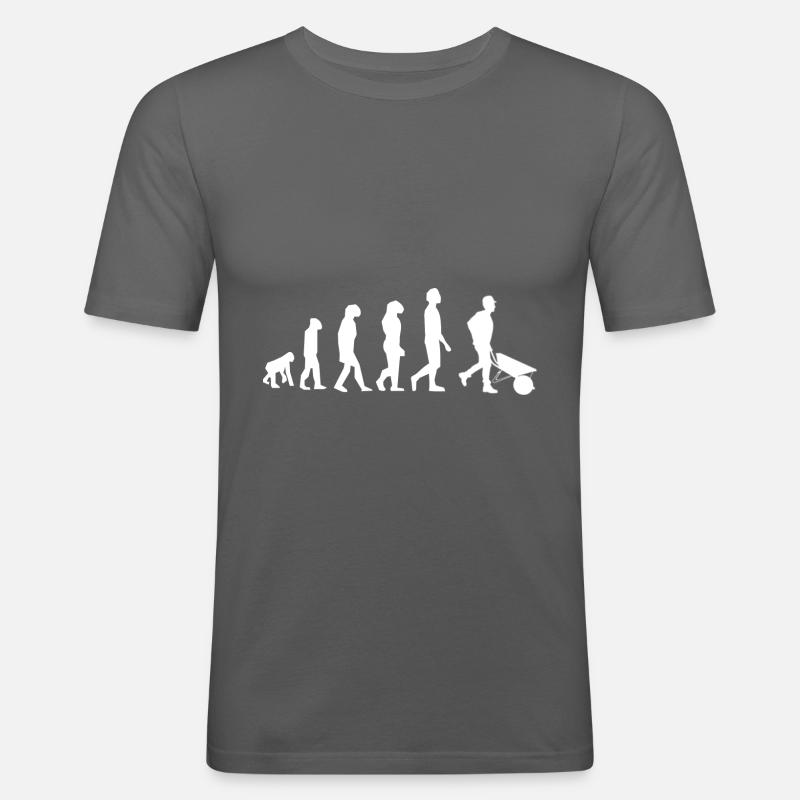 construction site development - wheelbarrow - Men's Slim Fit T-Shirt - graphite grey