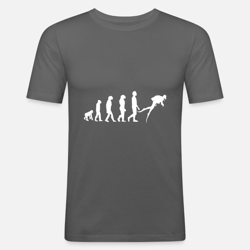 diving evolution - Men's Slim Fit T-Shirt - graphite grey