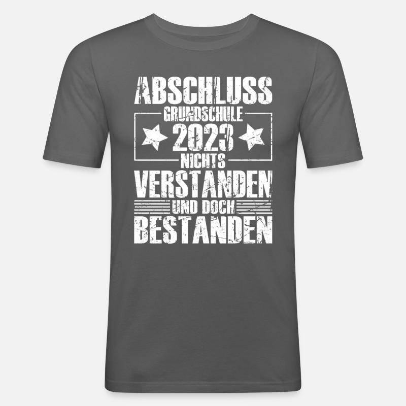 Abschluss 2023 Grundschule - Männer Slim Fit T-Shirt - Graphite