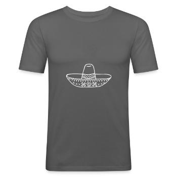 Sombrero - Bestseller - Männer Slim Fit T-Shirt - Graphite - Vorne - Nik (191cm)