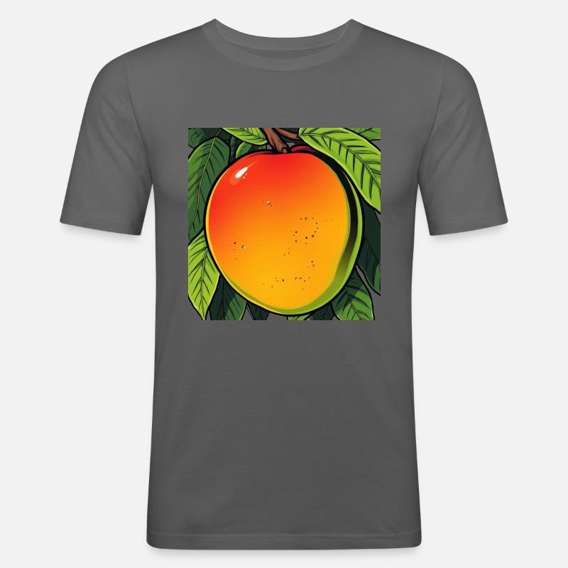 Mango auf einem Baum - Männer Slim Fit T-Shirt - Graphite