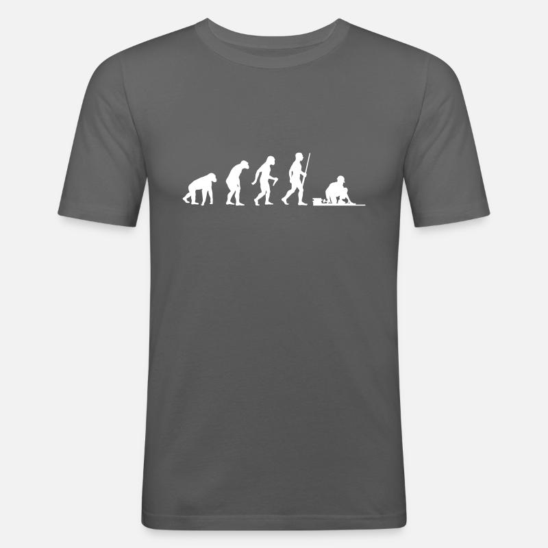 Bodenleger Evolution - Männer Slim Fit T-Shirt - Graphite
