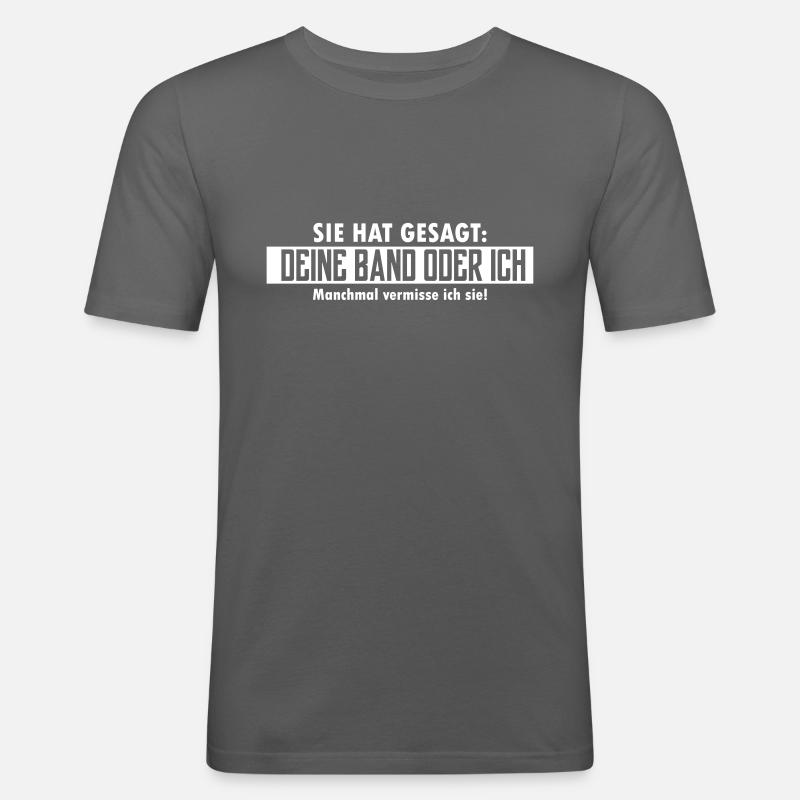 deine band oder ich - Männer Slim Fit T-Shirt - Graphite