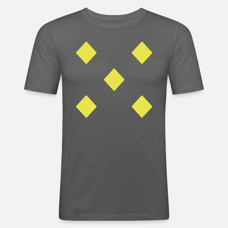 Diamond Pattern Vector - Men's Slim Fit T-Shirt - graphite grey
