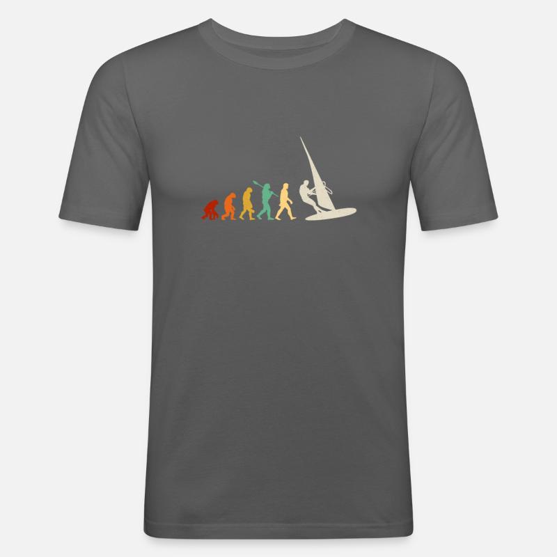 Windsurfing Evolution, windsurfing windsurf - Men's Slim Fit T-Shirt - graphite grey