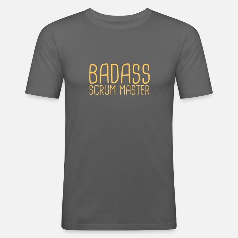 "Scrum Master Badass | "Scrum Master"" - Männer Slim Fit T-Shirt - Graphite