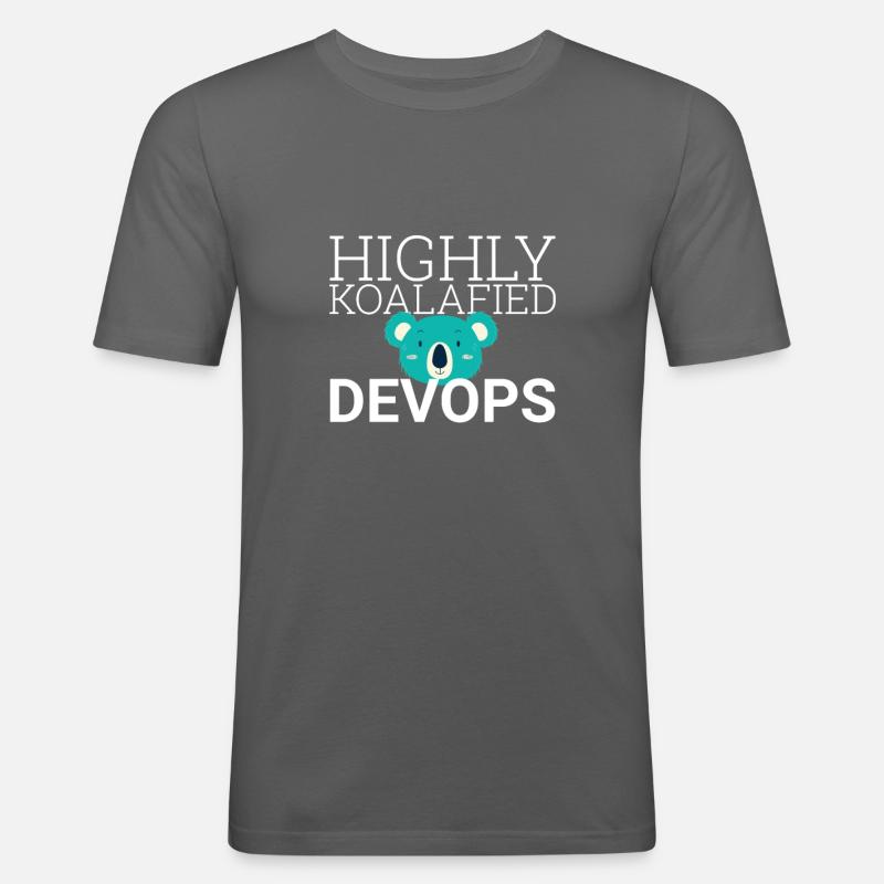 "DevOps Koalafied | Softwareentwicklung" - Männer Slim Fit T-Shirt - Graphite