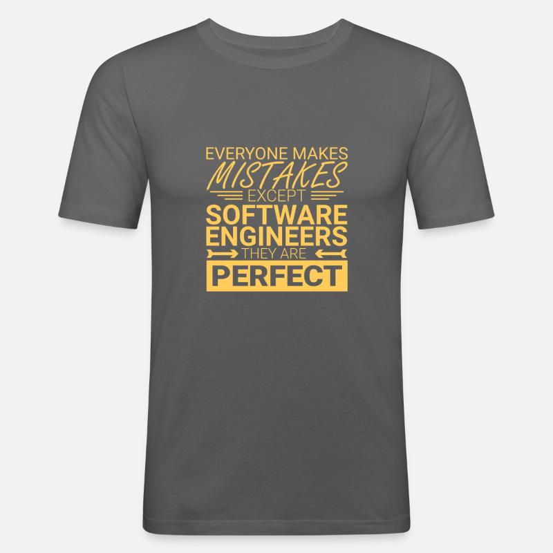 "Software Engineer Perfect | Programming" - Men's Slim Fit T-Shirt - graphite grey