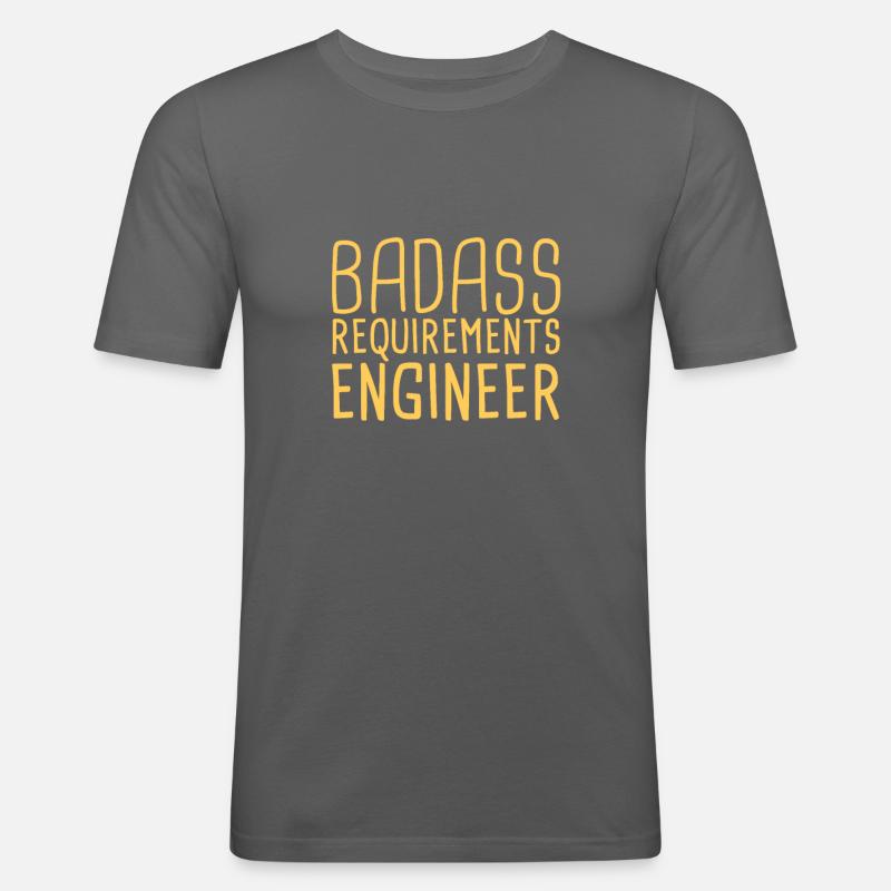 "Requirements Engineer Badass | Engineering" - Männer Slim Fit T-Shirt - Graphite